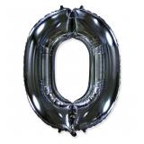 Цифра 0 (40"/102см) Черный 1 шт. в уп._1