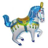 Фигура (39"/99см) Нарядная лошадь, Синяя/Зеленая 1 шт._1