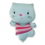 Фигура (31"/79см) Котенок, Голубой 1 шт._1