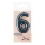 Свеча "6" Хамелеон (6см) 1шт._1