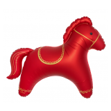 Мини-фигура (13''/33 см) Красная лошадка, Сатин, 5 шт._1