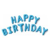 Мини-надпись (16"/41см) Happy Birthday, Голубой 1 шт._1