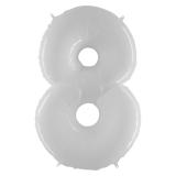 Цифра "8" (40''/102см) Белая Grabo 1 шт._1