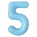 Мини-цифра "5" (16''/41см) Голубой 1 шт._1
