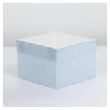 Коробка "Голубая" для цветов с PVC крышкой (17*17*12см) 1 шт._1