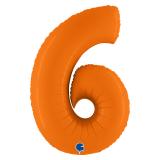Цифра "6" (40''/102см) Оранжевый, Сатин 1 шт._1