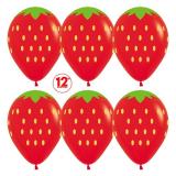 Клубника (12''/30см) Красный Пастель 25 шт._1