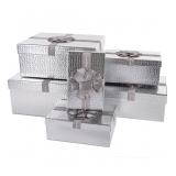 Коробка "Эффектный подарок" №6 Серебро Металлик (32*25*14см) 1 шт._1