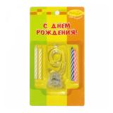 Свеча "9" Мигающий держатель (7см) 1 шт._1