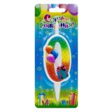 Свеча "0" Подарок (12см) 1 шт._1