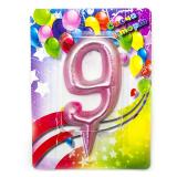 Свеча "9" Гигант, Розовое Золото (12см) 1 шт._1