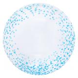 Сфера 3D (20"/51см) Deco Bubble, Голубые Конфети 1 шт._1