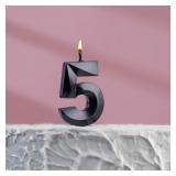 Свеча 5 Грань Черная (13см) 1 шт._1