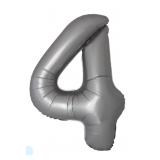 Цифра (34''/86 см) 4 Slim, Лунное Серебро, Матовый, 1 шт._1