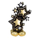 Фигура (40"100см) Звезды Black&Gold (под воздух) 1шт_1
