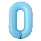 Мини-цифра "0" (16''/41см) Голубой 1 шт._1