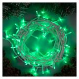 Гирлянда "Нить" белая нить (8 режимов/10м/100LED) свечение зелёное 1 шт._1