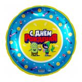 Круг (18"/46см) С Днем Рождения! Геймеры Звездный бой 1 шт._1