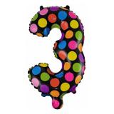 Мини-цифра "3" (16''/41см) Супер Яркий 1 шт._1