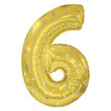 Цифра "6" (42''/107см) Искры, Золото 1 шт._1