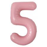 Мини-цифра 5 (16''/41см) Розовый, Матовый 1 шт._1