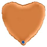 Сердце (18''/46см) Карамель, Сатин 1 шт. _1