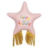 Звезда (38"/97см) Happy Birthday, Золотой каскад 1 шт. _1