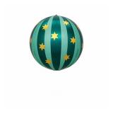Сфера 3D (22"/56 см) Полосы, Золотые звезды, Зеленый, 1 шт_1