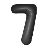 Цифра 7 Slim (34''/86 см) Черный, Сатин, 1 шт_1
