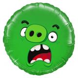 Круг (18"/46см) Angry Birds, Зеленый Агура 1 шт._1