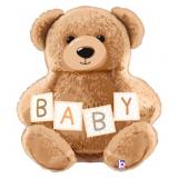 Фигура (24''/61 см) Плюшевый мишка для малыша, 1 шт. в уп._1