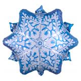 Фигура (22''/56 см) Снежинка, Голубой/Серебро, 1 шт_1