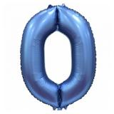 Цифра "0" (34"/86см) Синий, Сатин 1 шт._1