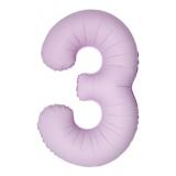 Цифра 3 Slim (34"/86см) Светло-розовый, Матовый, 1 шт. _1