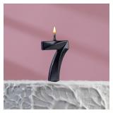 Свеча 7 Грань Черная (13см) 1 шт._1