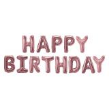 Мини-надпись (16''/41см) Happy Birthday, Розовое Золото 1 шт._1