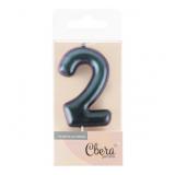 Свеча "2" Хамелеон (6см) 1шт._1