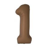 Цифра 1 Slim (40"/102см) Шоколад, Матовый 1 шт. в уп._1