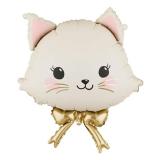 Фигура (50см*60см)  PartyDeco, Кошка с золотым бантом голова 1 шт. в уп._1