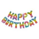 Мини-надпись (14''/36см) Happy Birthday, Радужный Градиент 1 шт._1