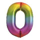 Цифра 0 (34''/86см) Яркая радуга Градиент 1 шт._1