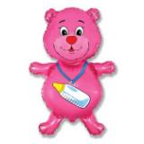 Мини-фигура (14''/36см) Медвежонок-девочка, Розовая 1 шт._1