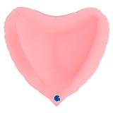 Сердце (36"/90см) Розовое Матовое 1 шт._1