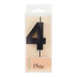 Свеча "4" Грани Черный (6см) 1шт._1