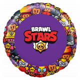 Круг (18''/46см) Brawl Stars, Команда бойцов, Фиолетовый 1 шт._1