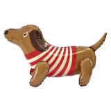 Фигура 3D (27''/69 см) Таксик в свитере, 1 шт._1