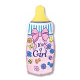 Мини-фигура (14"/36см) Бутылочка для девочки, Розовая 1 шт._1