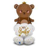 Фигура (47''/119см) Медвежонок для малыша на подставке 1 шт._1