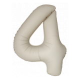 Цифра 4 Slim (34''/86 см) Кремовый Латте, Матовый, 1 шт._1