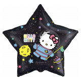 Звезда (22''/56см) Космонавт Hello Kitty, Черная 1 шт._1